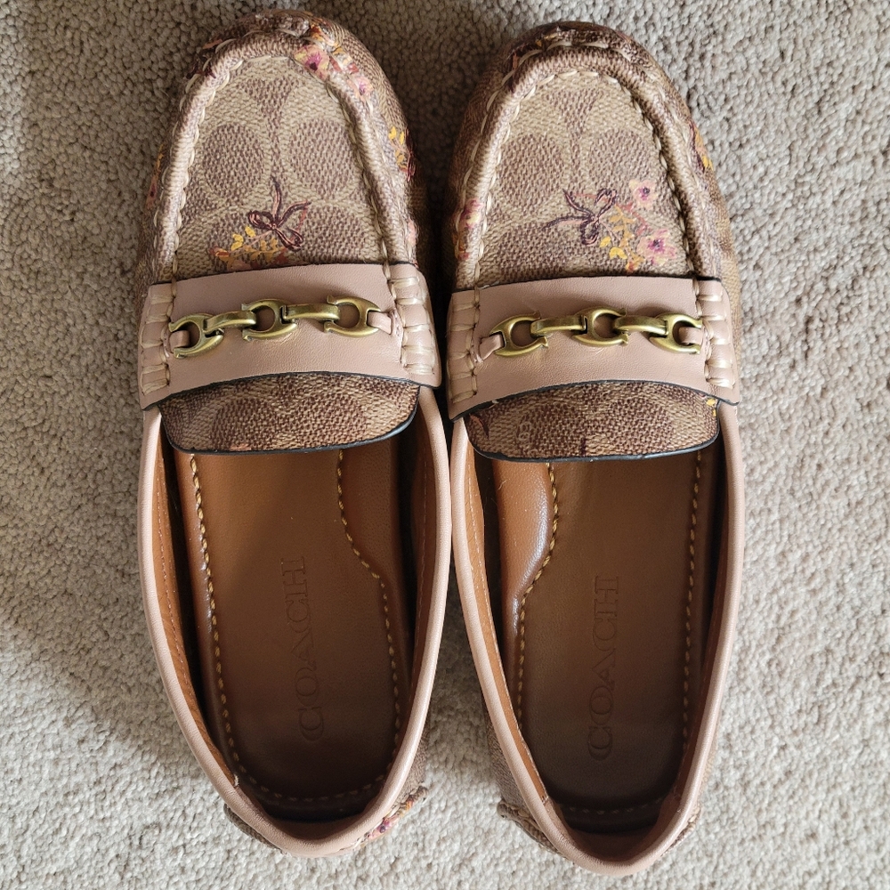 Coach Women's Floral Loafers - Brown SIZE 6B US. NEW